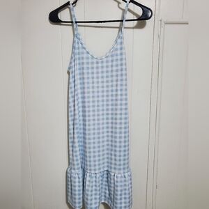 Light blue gingham dress